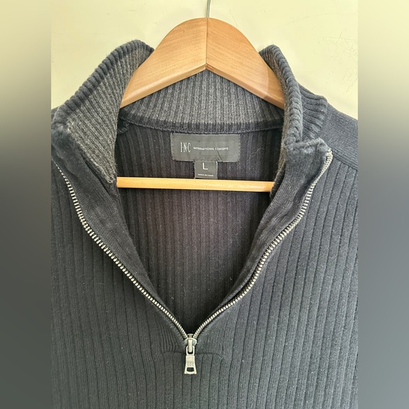 INC 1/4 Zip Ribbed Sweater - Picture 11 of 11